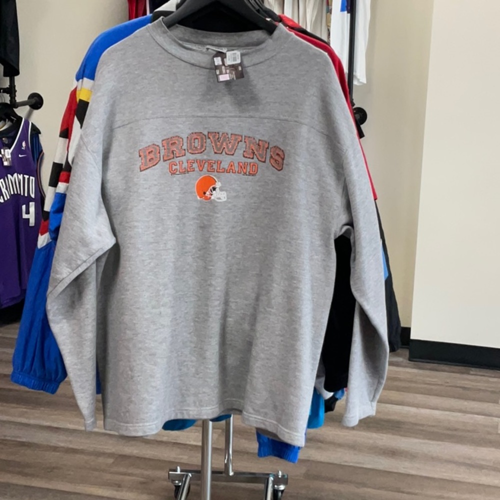 CLEVELAND BROWN PULLOVER SWEATER SZ XL USED